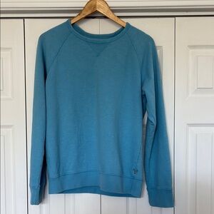 Blue Crew Neck Pullover Sweater with Ribbed Cuffs Men’s Medium